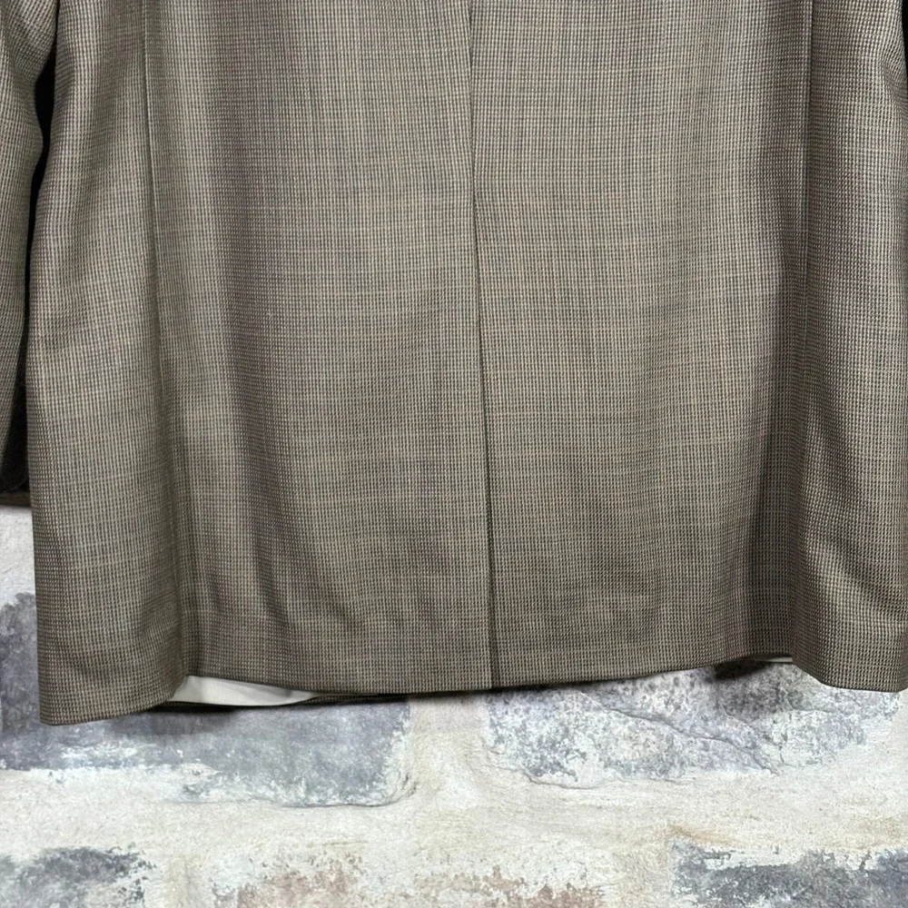 Lauren Ralph Lauren Men's Brown Plaid Wool Sport Coat‎ Blazer 43L Classic Office